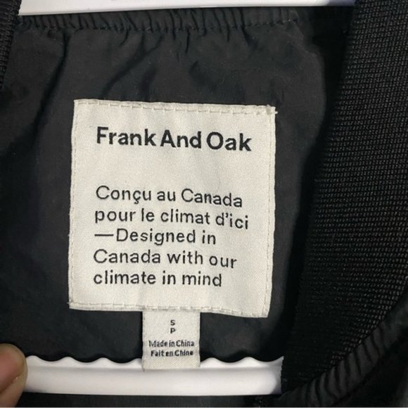 Frank And Oak Men's Black Lightweight Classic Bomber Jacket - Picture 6 of 11